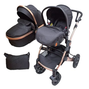 Carucior 3 in 1 negru